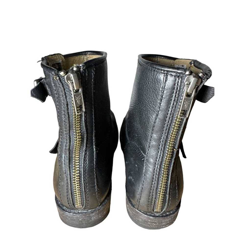 Frye Shoes Natalie Engineer Black Short Leather B… - image 4