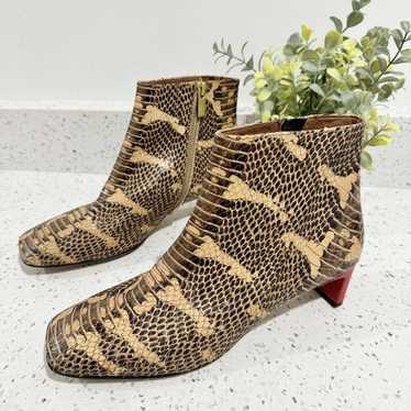 ATP Atelier Clusia Snake Leather Ankle Booties 39 - image 1