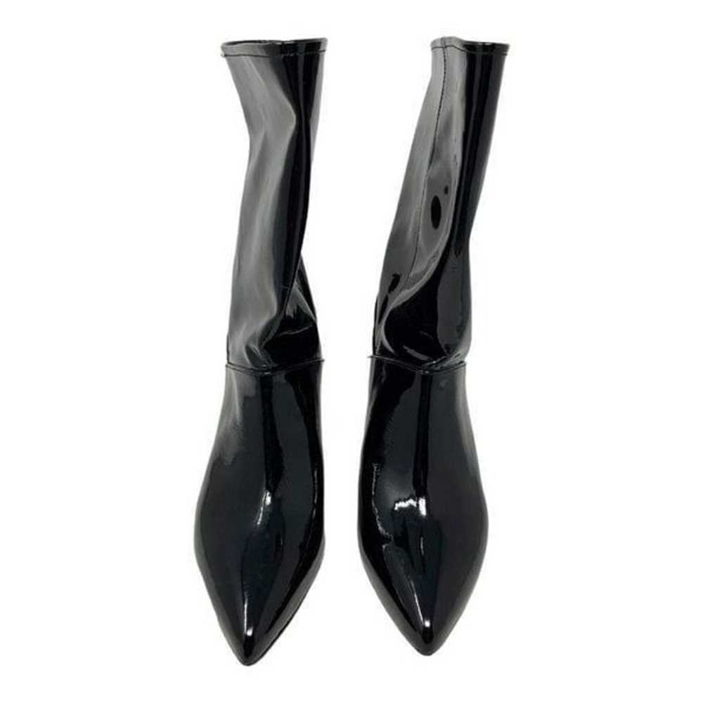 AllSaints Orlana Black Patent Mid Calf Boots Size… - image 2