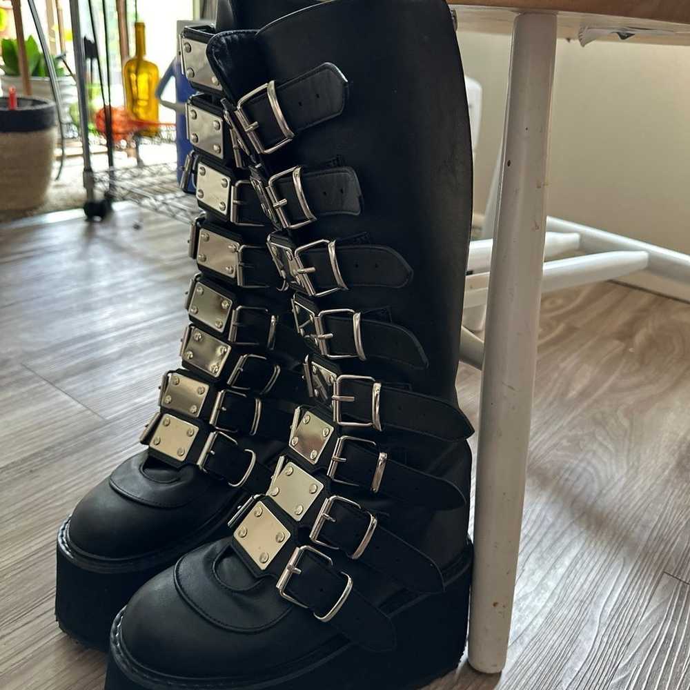 Demonia Damned goth platform buckle boots shoes -… - image 3