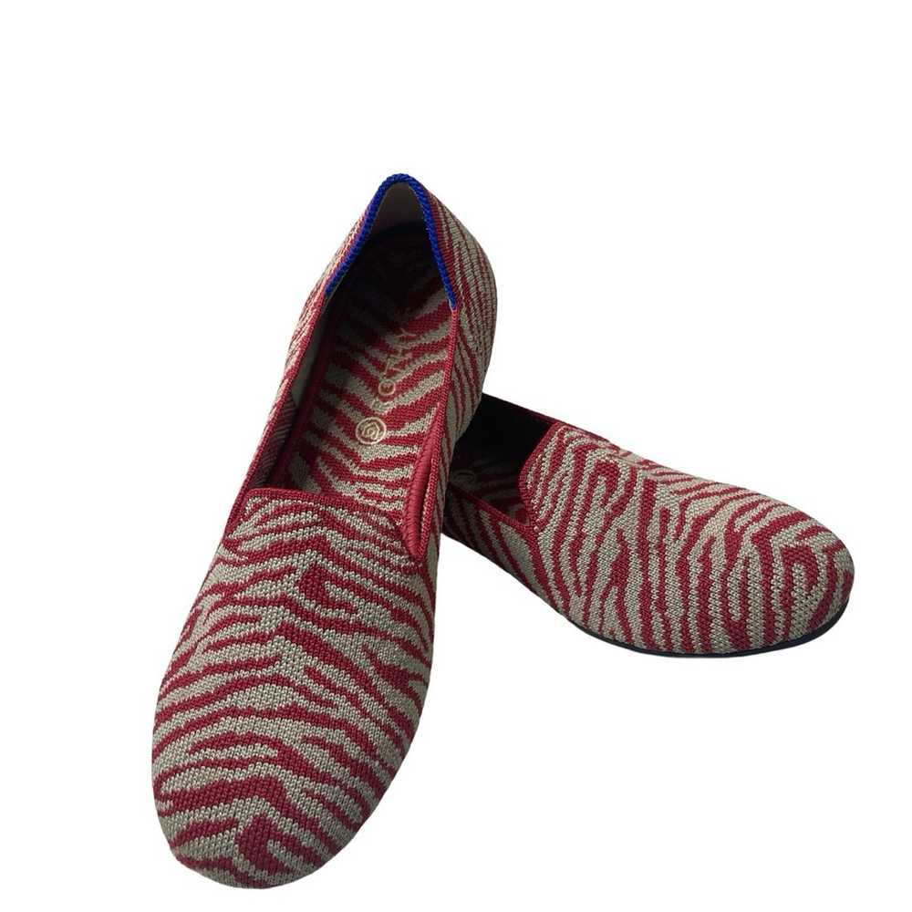 Retired Rothy’s Loafers Red Zebra Stripes Size 4 … - image 10