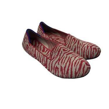 Retired Rothy’s Loafers Red Zebra Stripes Size 4 … - image 1
