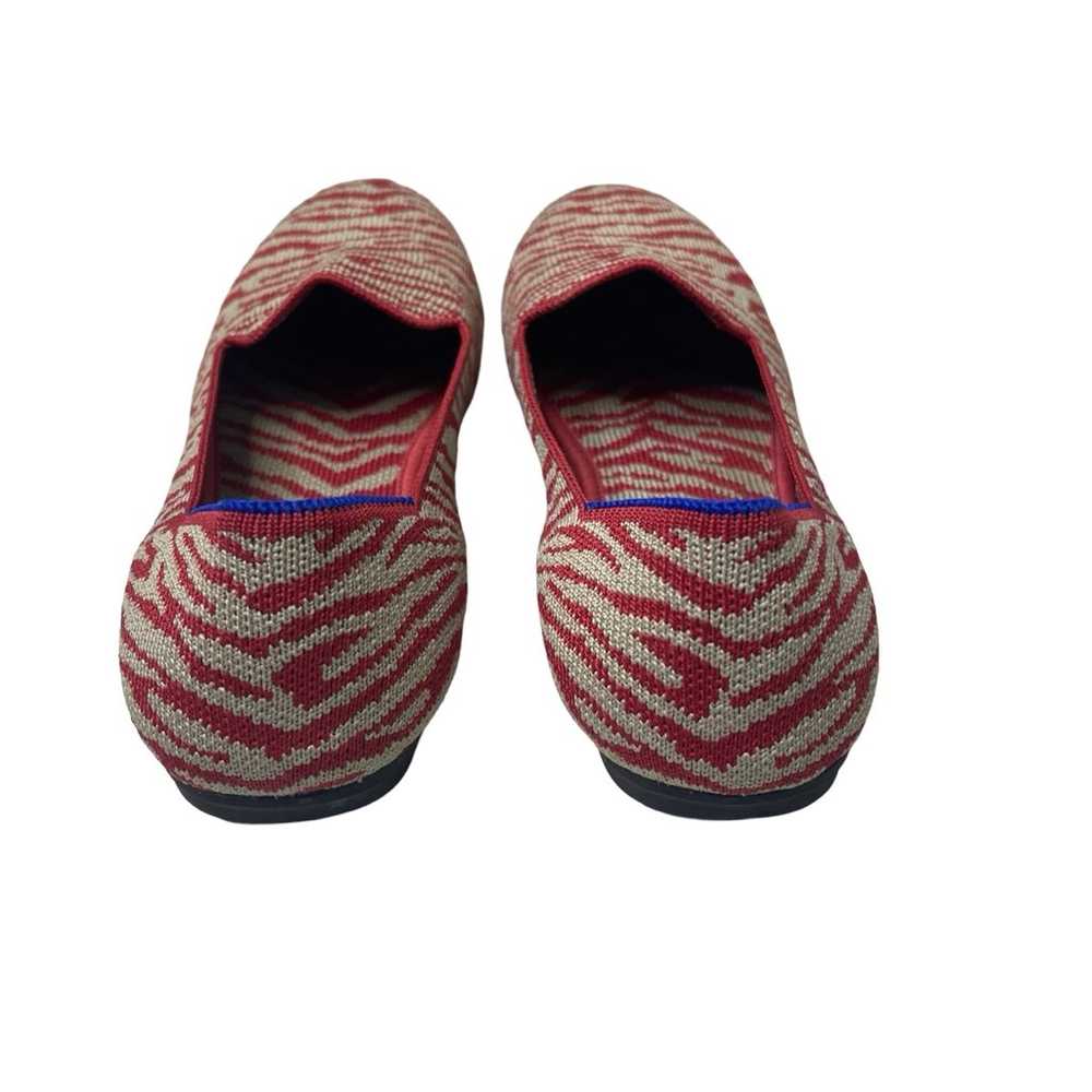 Retired Rothy’s Loafers Red Zebra Stripes Size 4 … - image 3