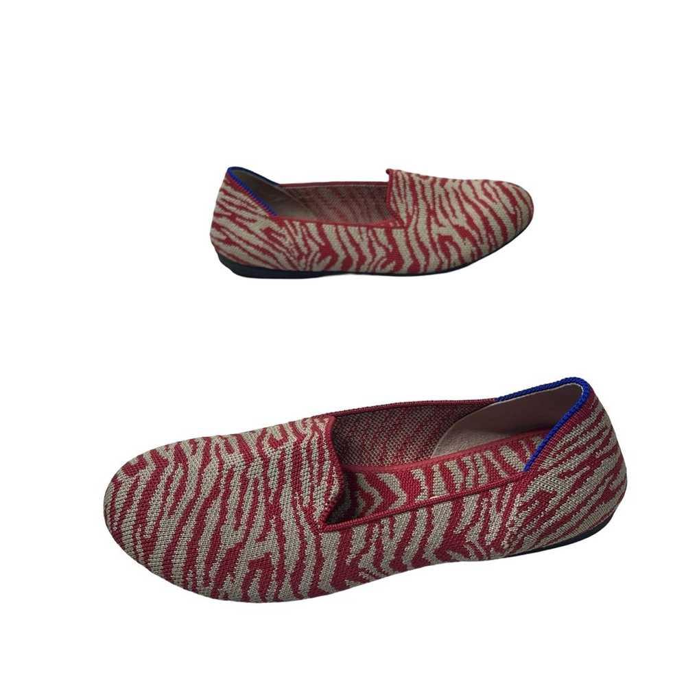 Retired Rothy’s Loafers Red Zebra Stripes Size 4 … - image 5