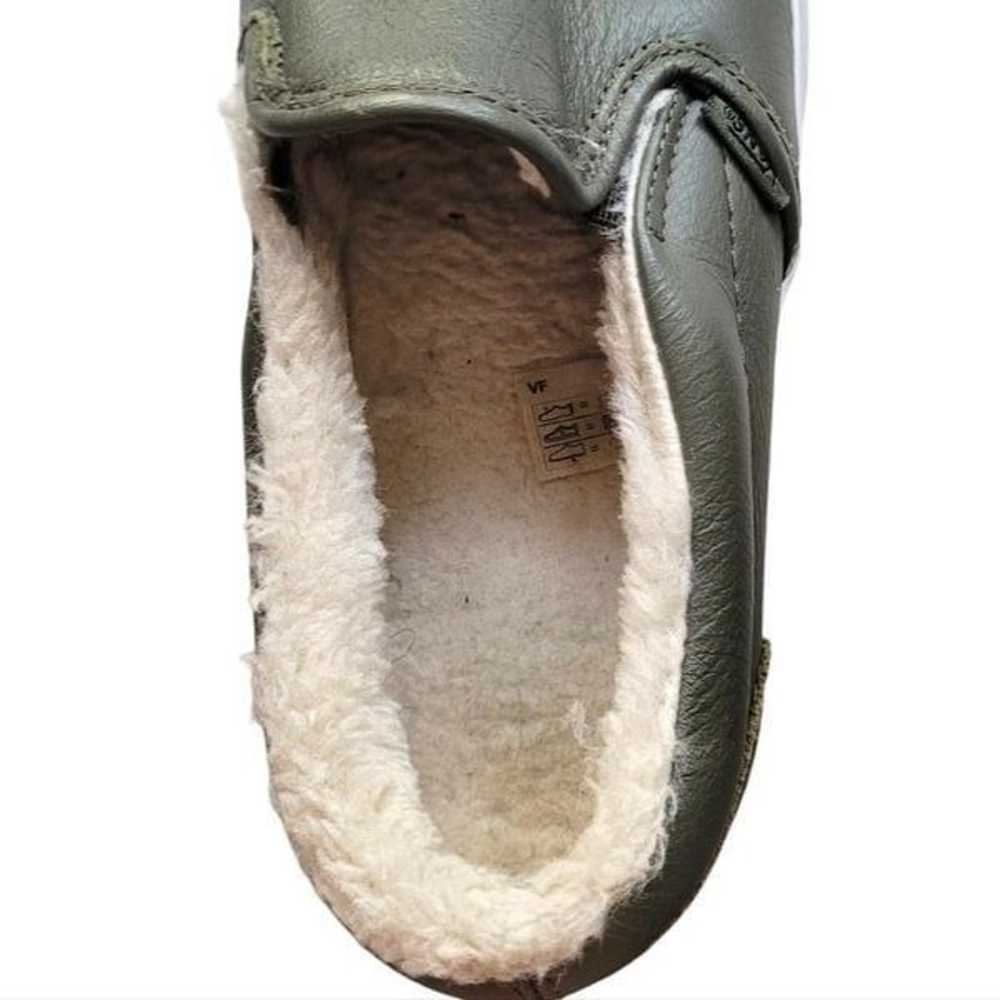 Vans Sage Green Sherpa Lined Slip On Shoes - image 5