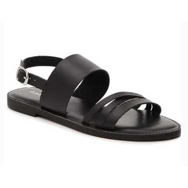 Madden Girl Black Strappy Flat Sandals Size 10 NEW