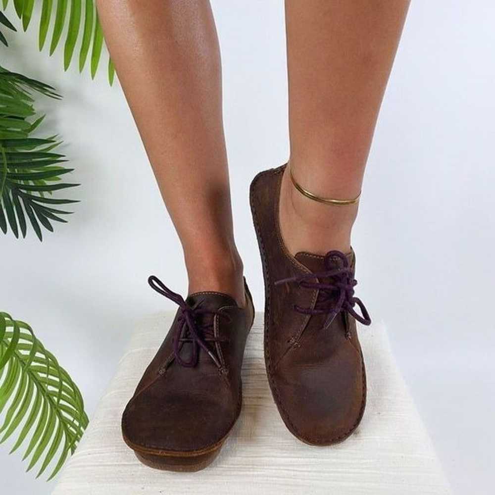 Women's Vintage Clarks Brown Cottagecore Prairie … - image 1