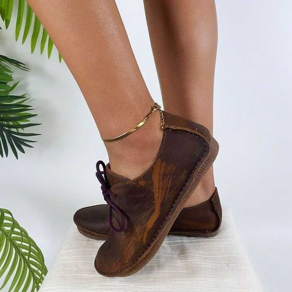 Women's Vintage Clarks Brown Cottagecore Prairie … - image 2