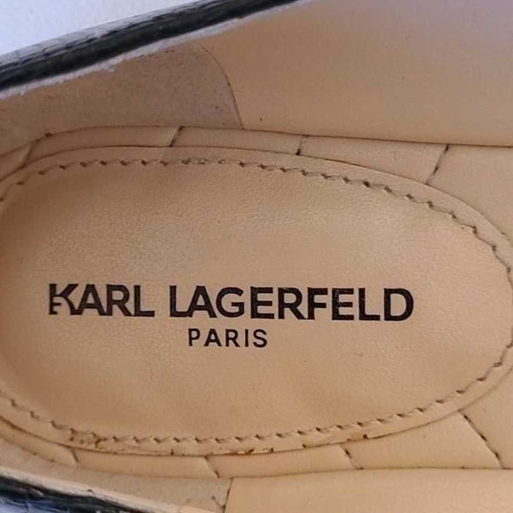 Karl Lagerfeld Black Dutot Leather Pointed Toe Fl… - image 4