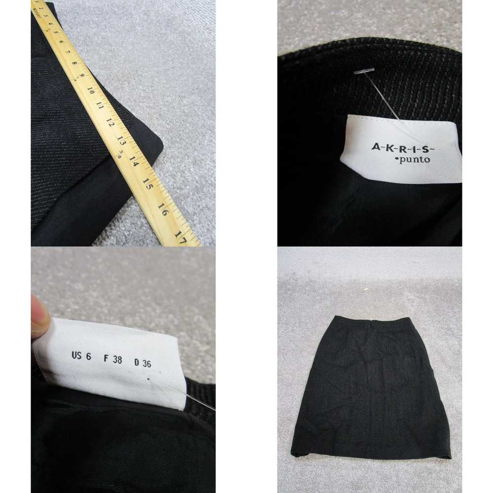 Akris Akris Skirt Womens 6 Pencil Black Knit - image 4