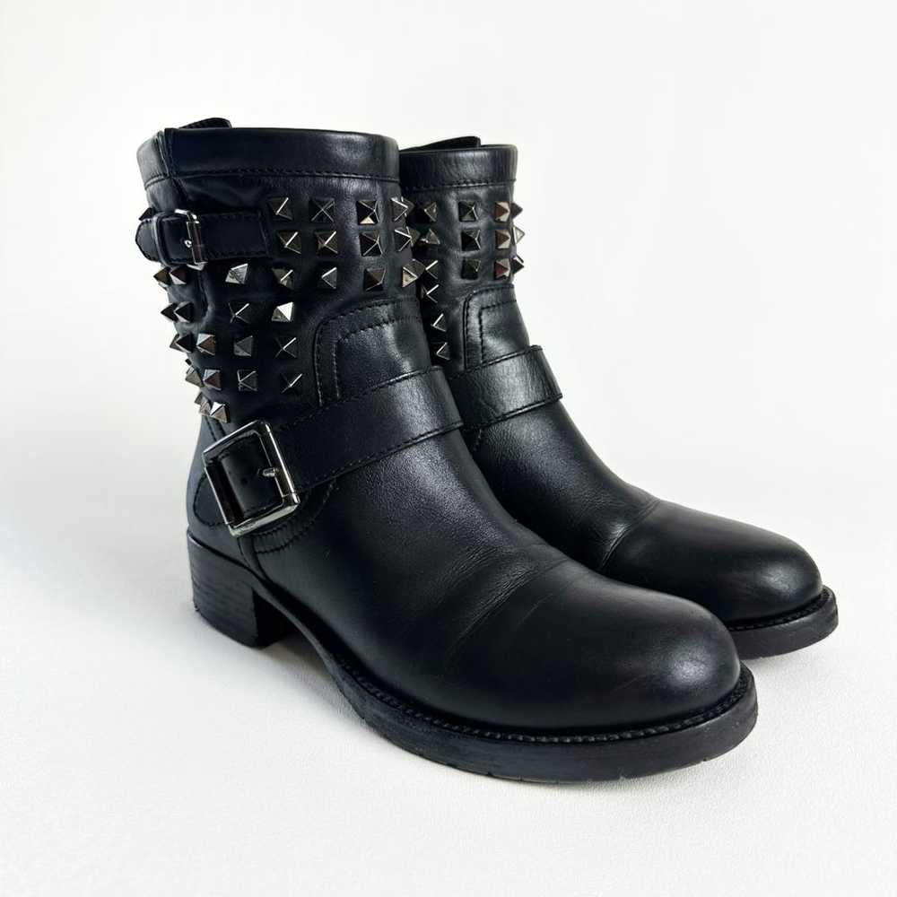 Valentino Garavani Rockstud leather biker boots - image 2