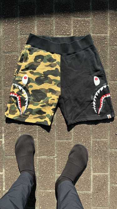 Bape 1st Camo Side Shark Sweat Shorts