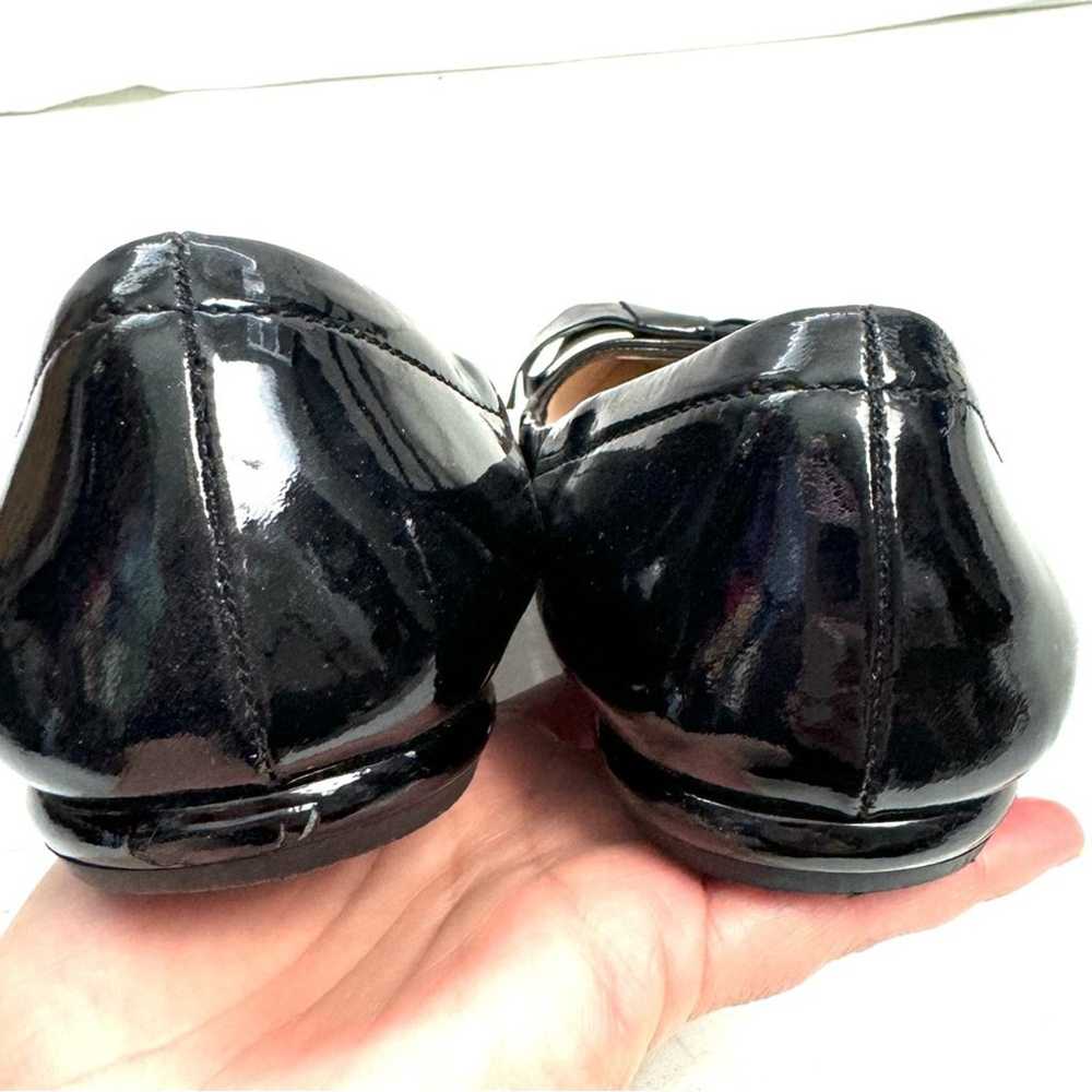 Prada Black Patent Leather Pointed Toe Flats Size… - image 11
