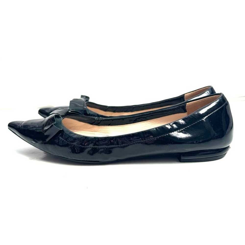 Prada Black Patent Leather Pointed Toe Flats Size… - image 4