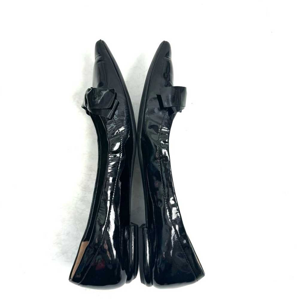 Prada Black Patent Leather Pointed Toe Flats Size… - image 6