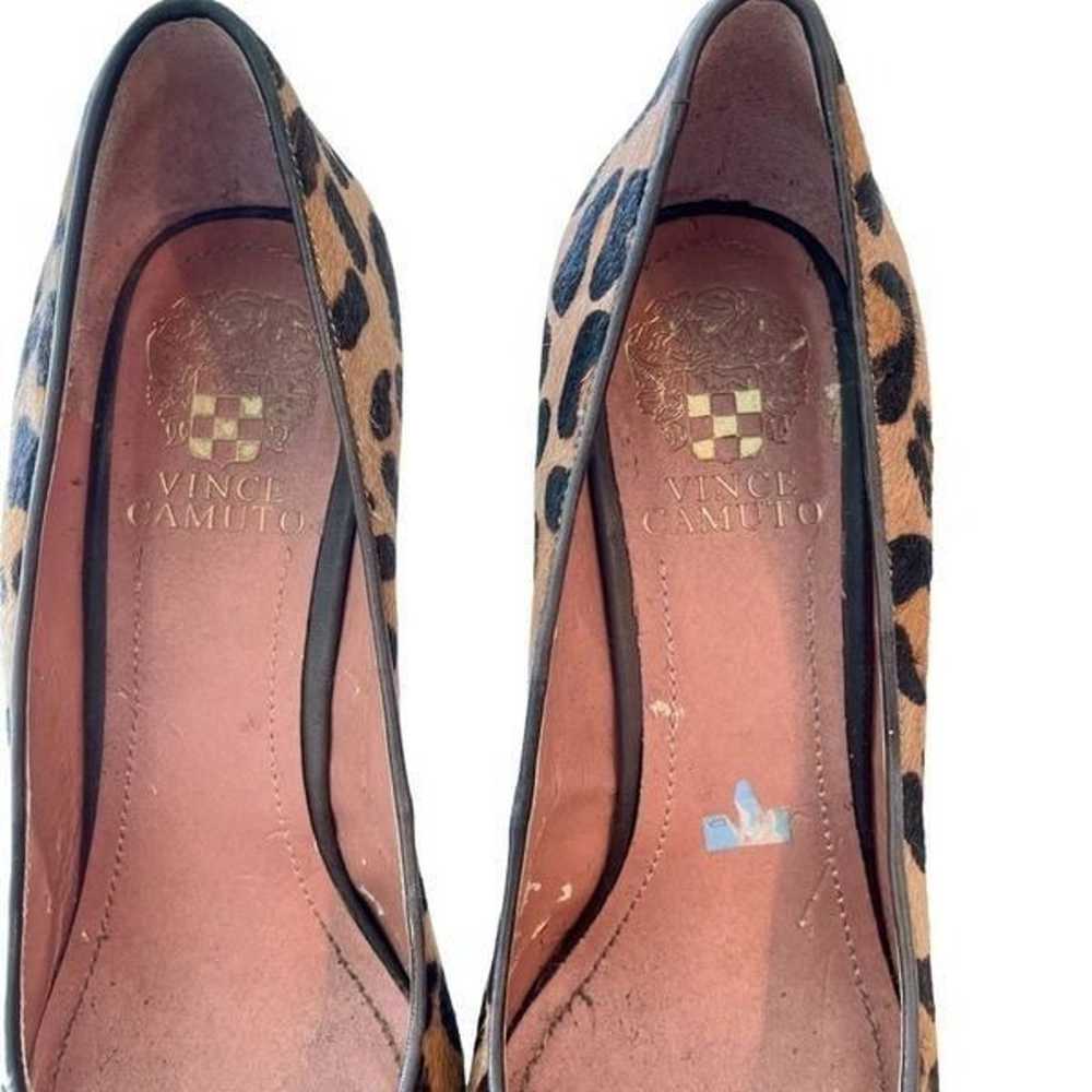Vince Camuto Womens Tan Brown Leopard Print Calf … - image 4