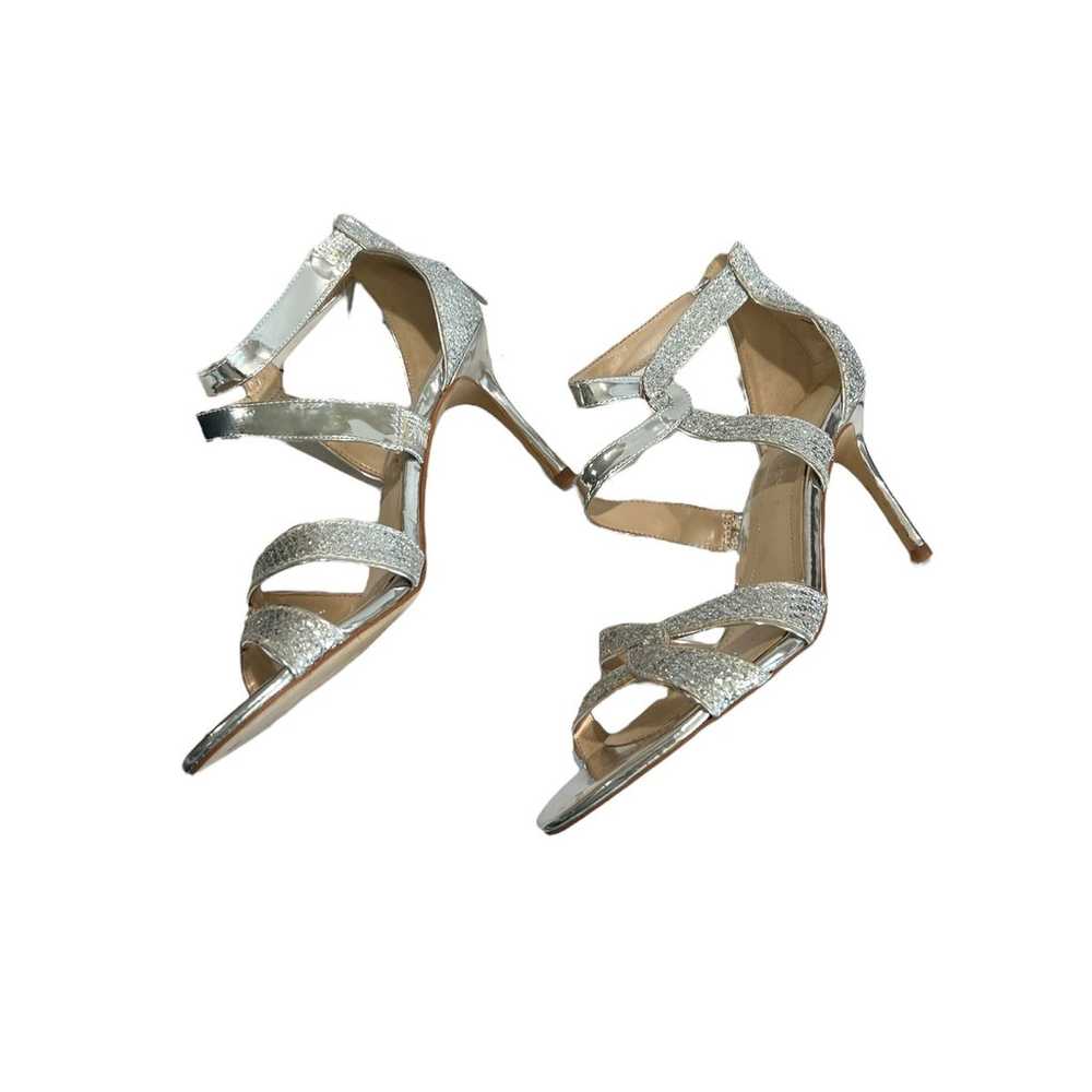 Marc Fisher Metallic Silver Heels Women's Size 8 … - image 1