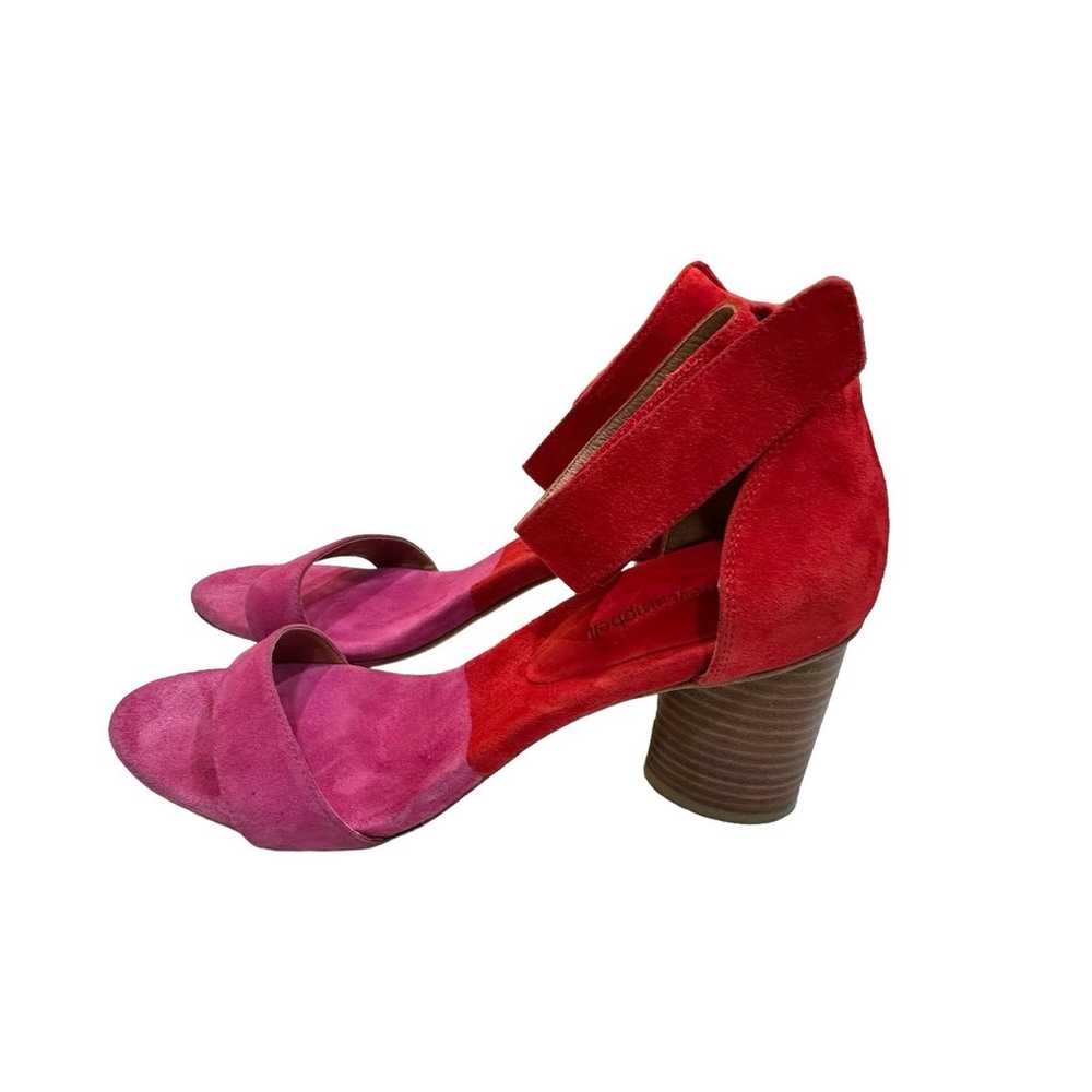 Jeffrey Campbell Red/Pink Suede Purdy Heels Women… - image 1