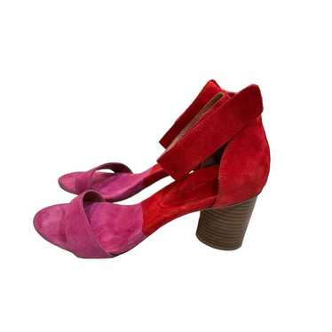 Jeffrey Campbell Red/Pink Suede Purdy Heels Women… - image 1