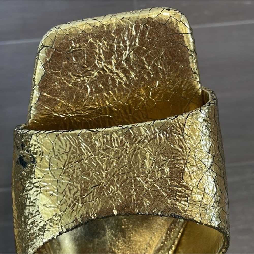 Schutz Queliana gold metallic 90’s kitten heel sa… - image 10