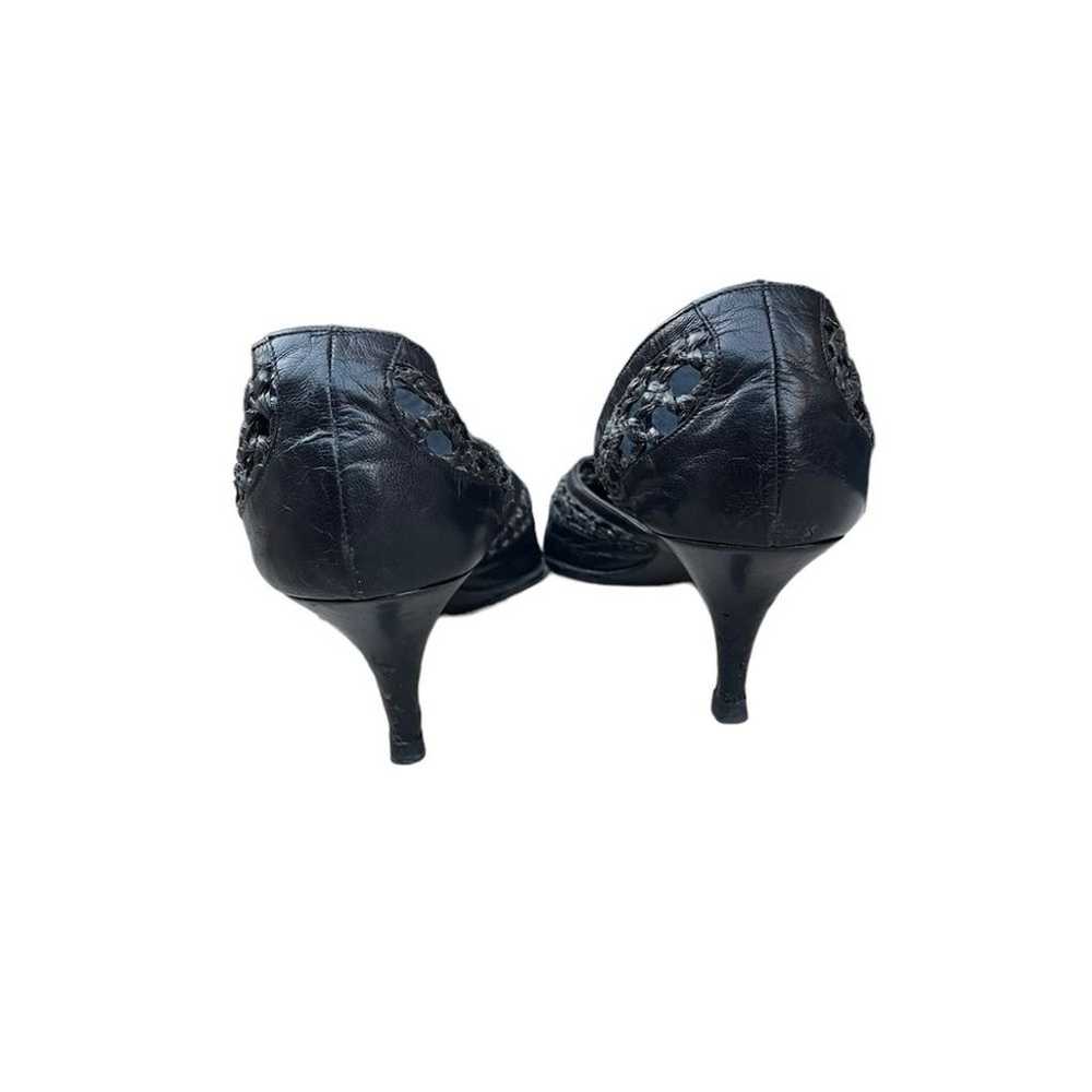 Balenciaga woven leather kitten heel - image 8