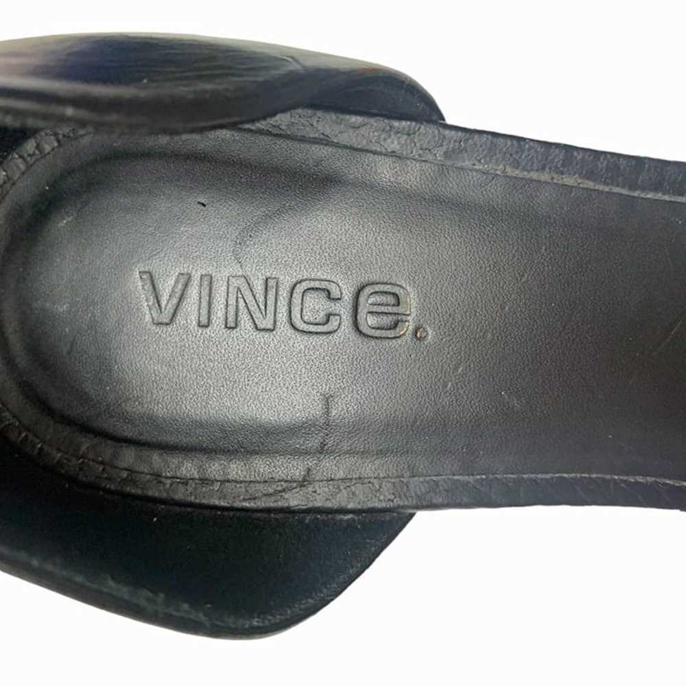 VINCE Aurelian Black Embossed Leather Pointy Toe … - image 2