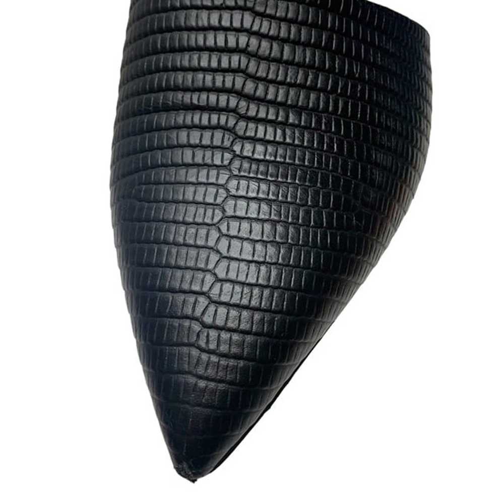 VINCE Aurelian Black Embossed Leather Pointy Toe … - image 4
