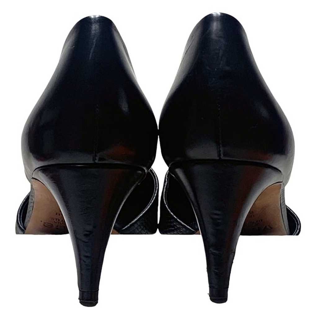 VINCE Aurelian Black Embossed Leather Pointy Toe … - image 6