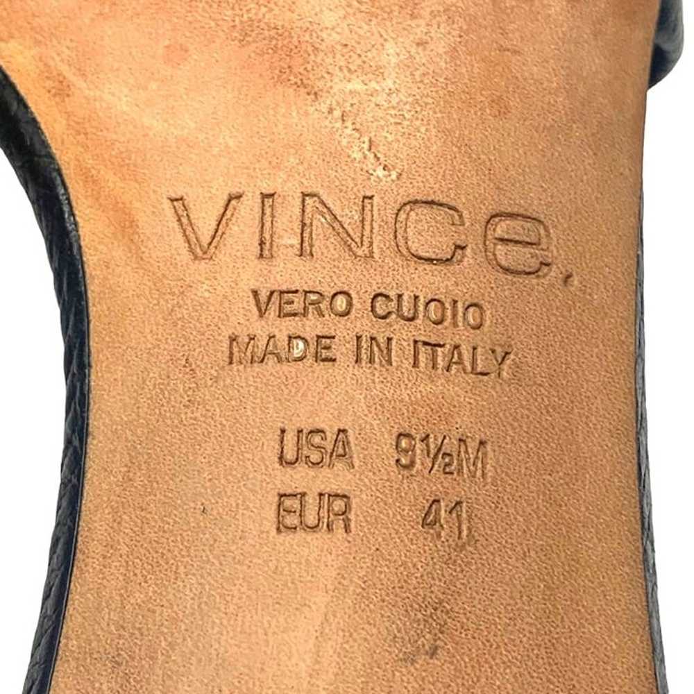 VINCE Aurelian Black Embossed Leather Pointy Toe … - image 7