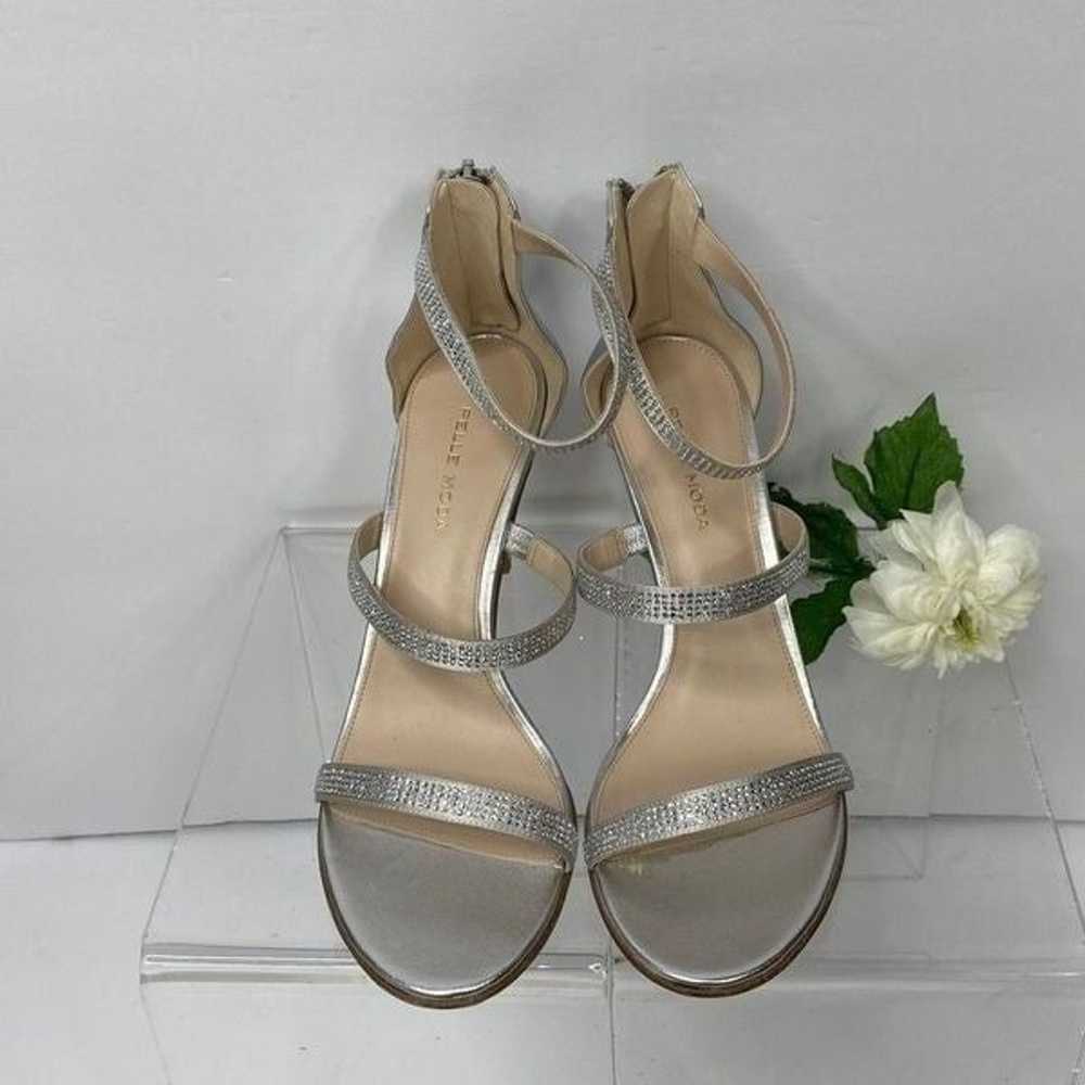 Pelle Moda Dalia 2 Silver Ankle Strap Embellished… - image 2