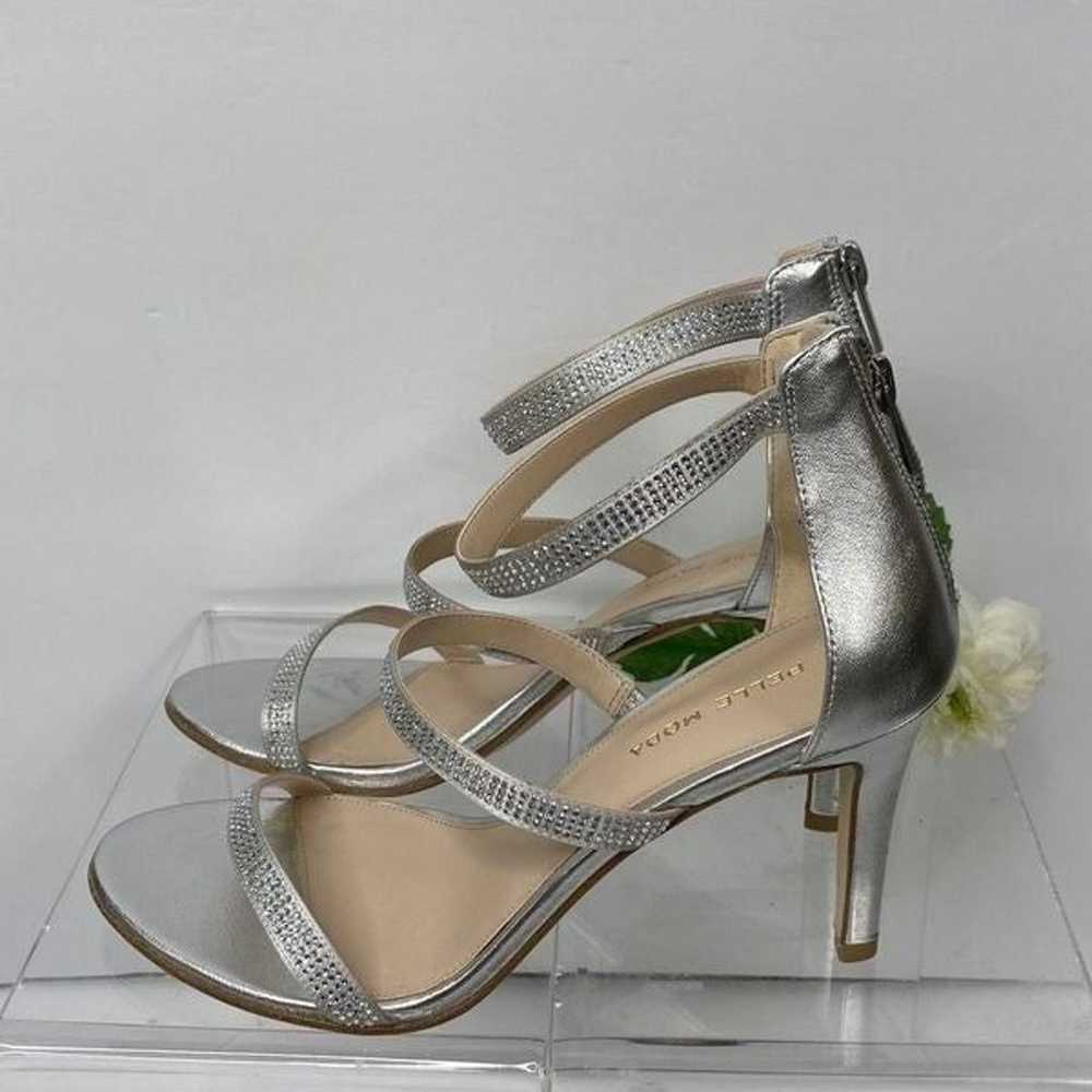 Pelle Moda Dalia 2 Silver Ankle Strap Embellished… - image 3