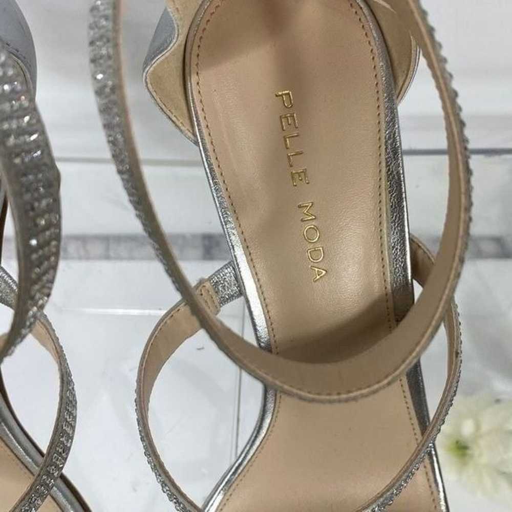 Pelle Moda Dalia 2 Silver Ankle Strap Embellished… - image 6