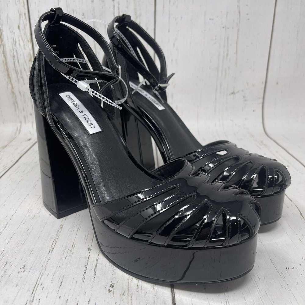 Chelsea & Violet Sandals Size 8.5 Black Arianna P… - image 5