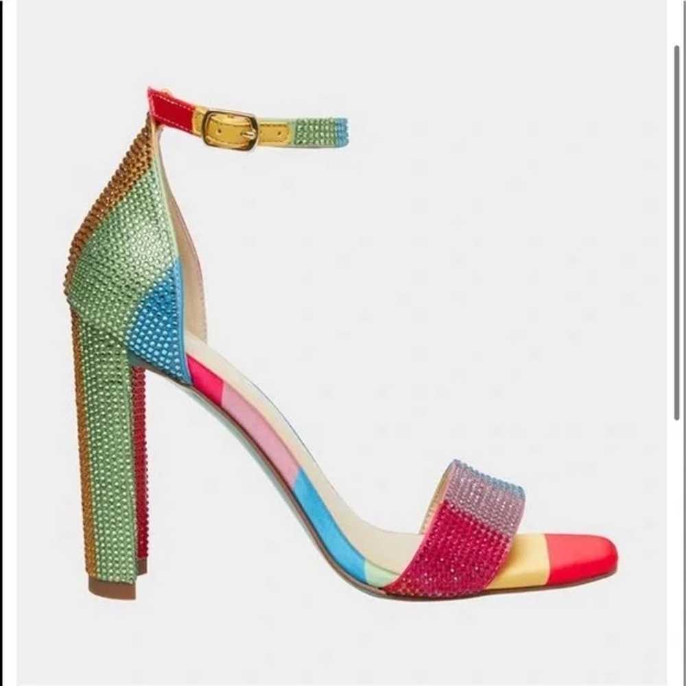 BETSEY JOHNSON SABRINA RAINBOW HEELS SZ 7 new - image 1