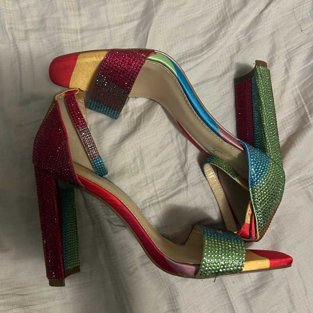 BETSEY JOHNSON SABRINA RAINBOW HEELS SZ 7 new - image 4