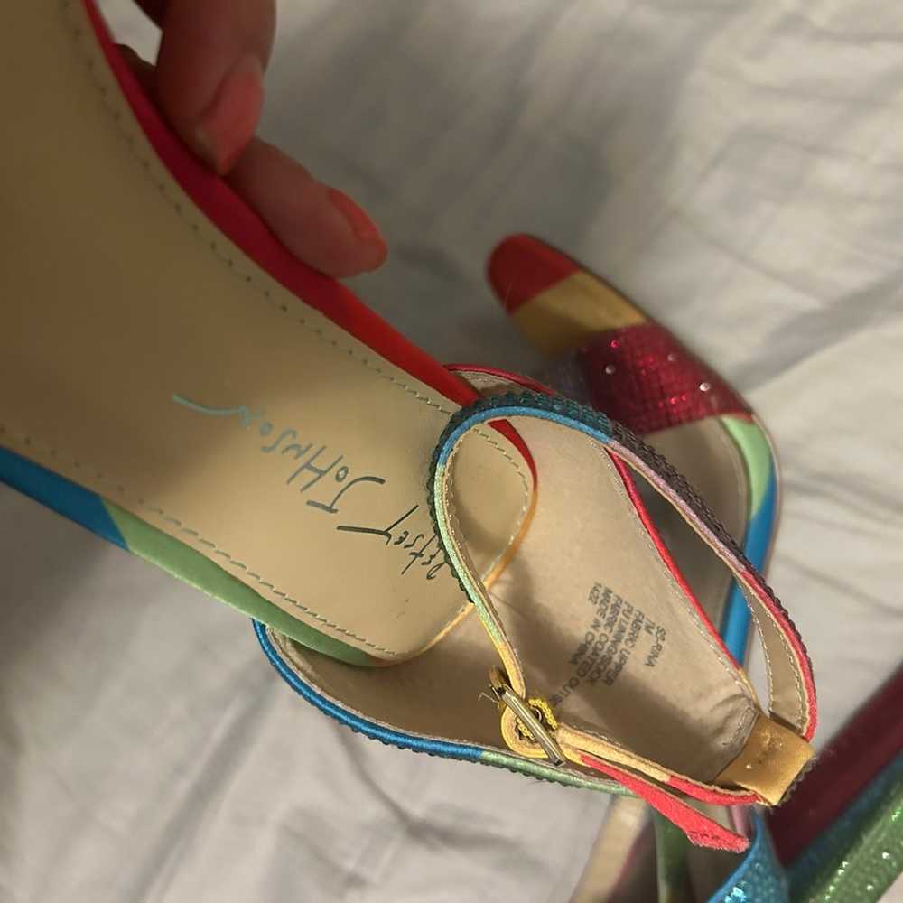 BETSEY JOHNSON SABRINA RAINBOW HEELS SZ 7 new - image 6