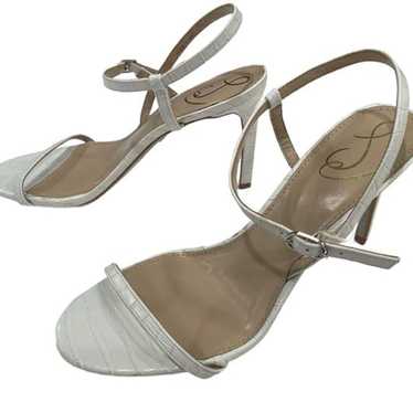 Sam Edleman White Heel/ Sandal Size 8 - image 1