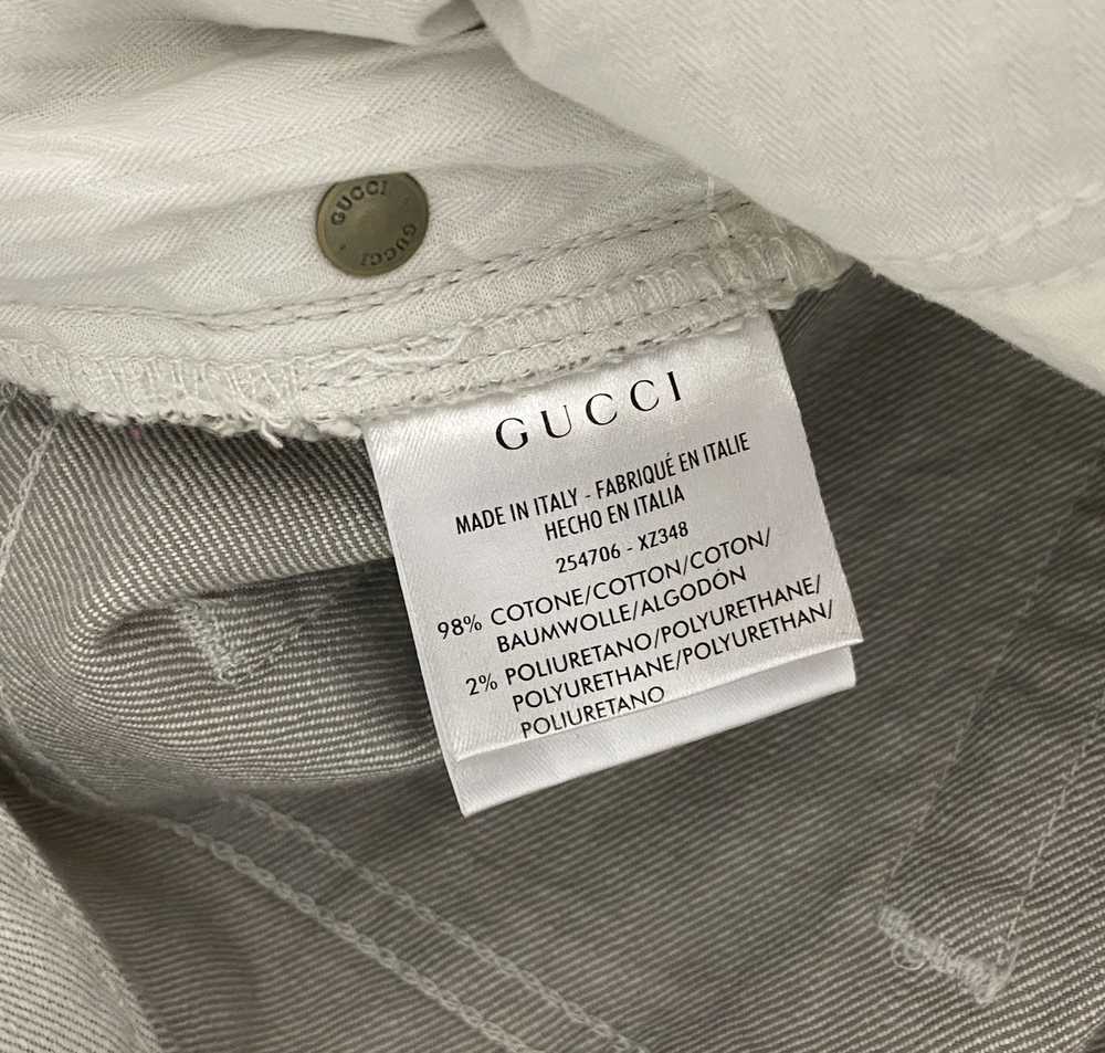 Gucci × Vintage Men's Gucci Denim Pants Jeans Gra… - image 11