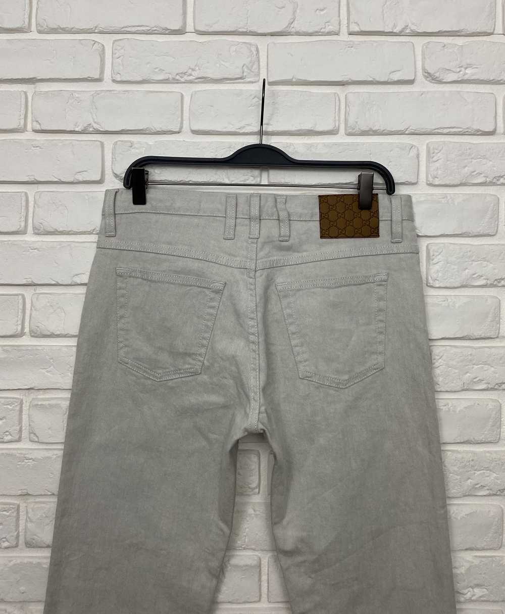 Gucci × Vintage Men's Gucci Denim Pants Jeans Gra… - image 7