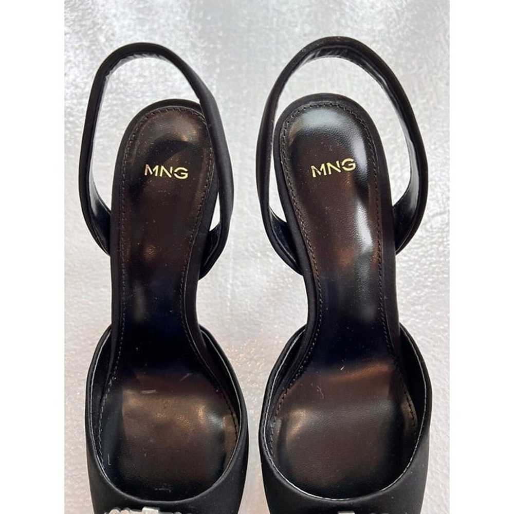 MNG Mango Slingback Stiletto Jeweled Heel Black S… - image 7