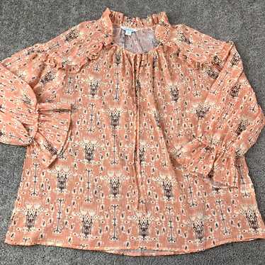 Vintage Sundance Pullover Semi Sheer Tunic Top Bl… - image 1