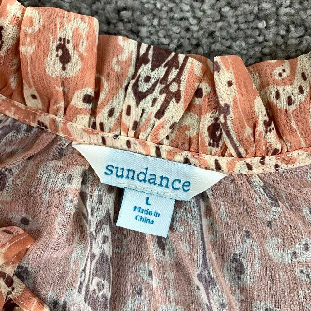 Vintage Sundance Pullover Semi Sheer Tunic Top Bl… - image 3