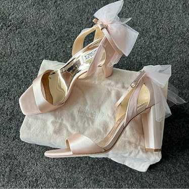 Badgley Mischka Kim Ankle Strap Heels bridal soft… - image 1