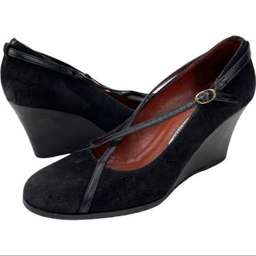 Donald J. Pliner Black Suede Crisscross Mary Jane… - image 1