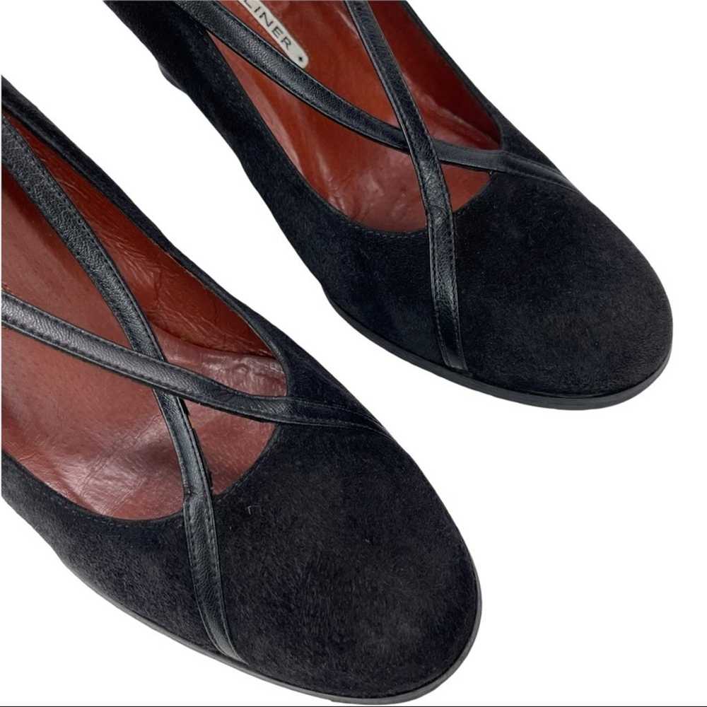 Donald J. Pliner Black Suede Crisscross Mary Jane… - image 6