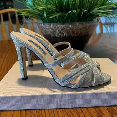 SJP Silver heels Euro 37.5 /US 6.5