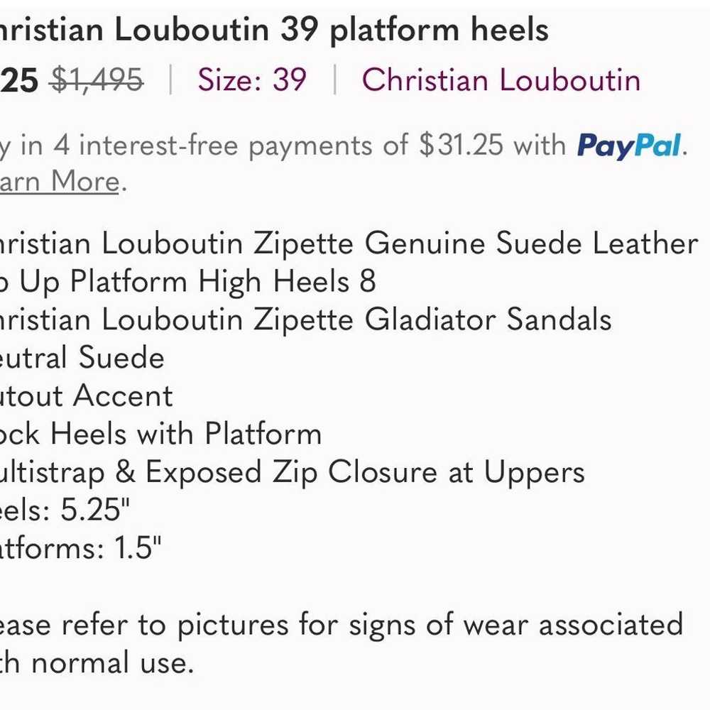 Authentic Christian Louboutin platform heels - image 8