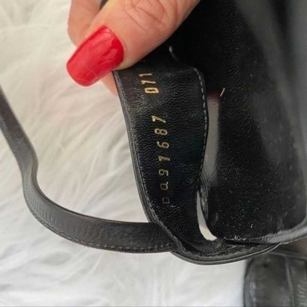 Salvatore Ferragamo black striped heels sandal 7.5 - image 5