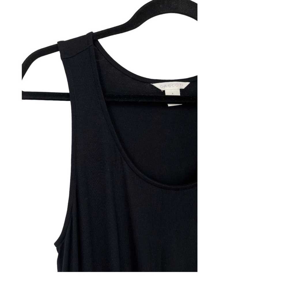 Caslon dress sleeveless jersey maxi black Small S - image 2