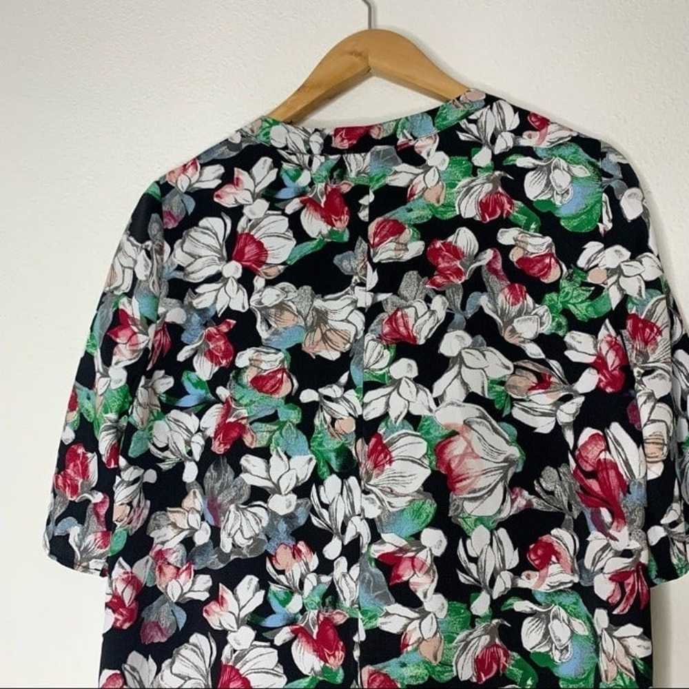 BCBGMAXAZRIA  black and Floral-Print Shift Dress … - image 6
